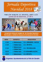 Cartel de Jornada Deportiva Navidad 2018