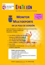 CARTEL DEL CURSO MONOGRÁFICO DE MONITOR DE MULTIDEPORTE, 18-09-2021